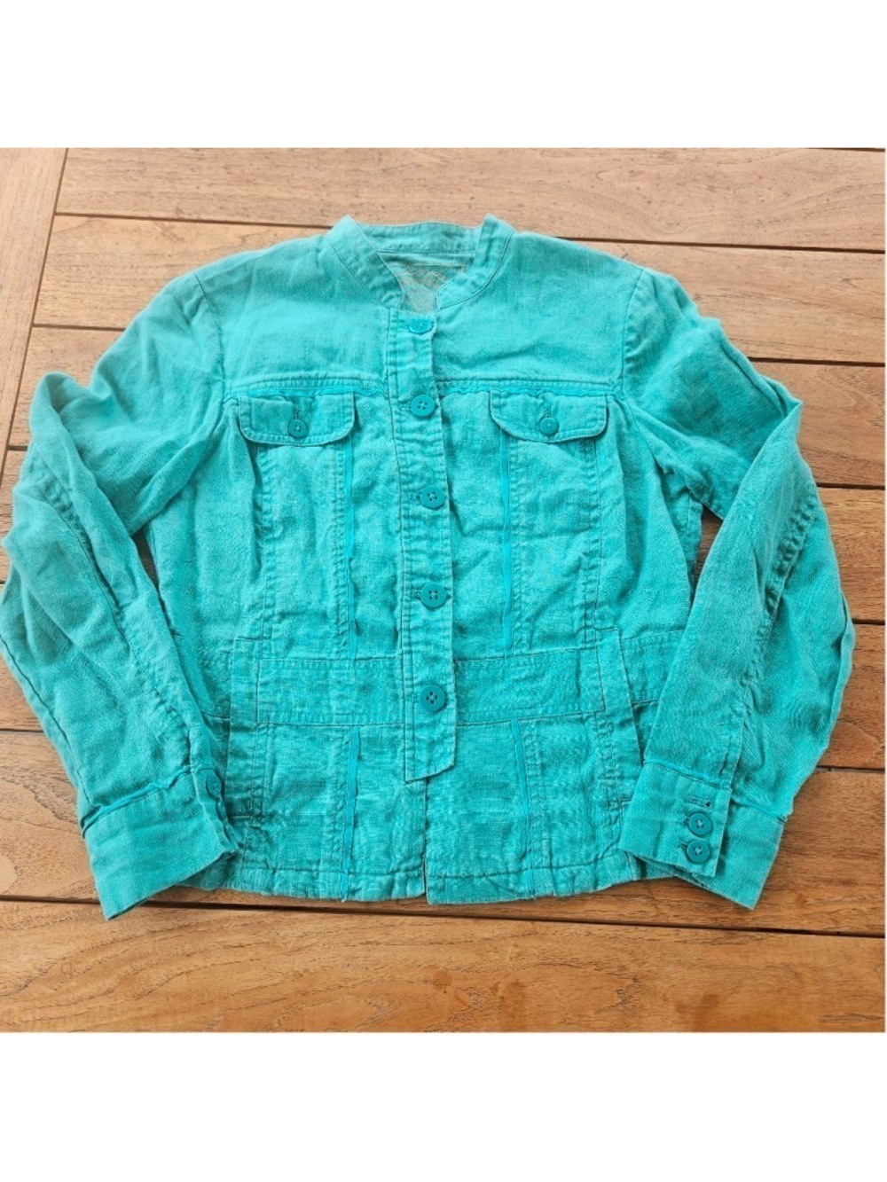 Coldwater Creek Lightweight Washable Linen Jacket Size 10 - Picture 1 of 6